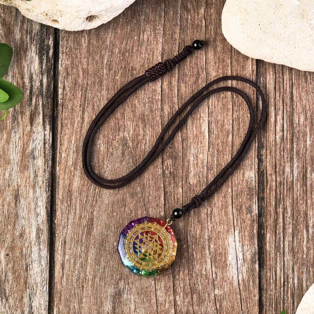 Chakra Balance Orgonite Pendant - Harmonize Energy and Shield from EMFs