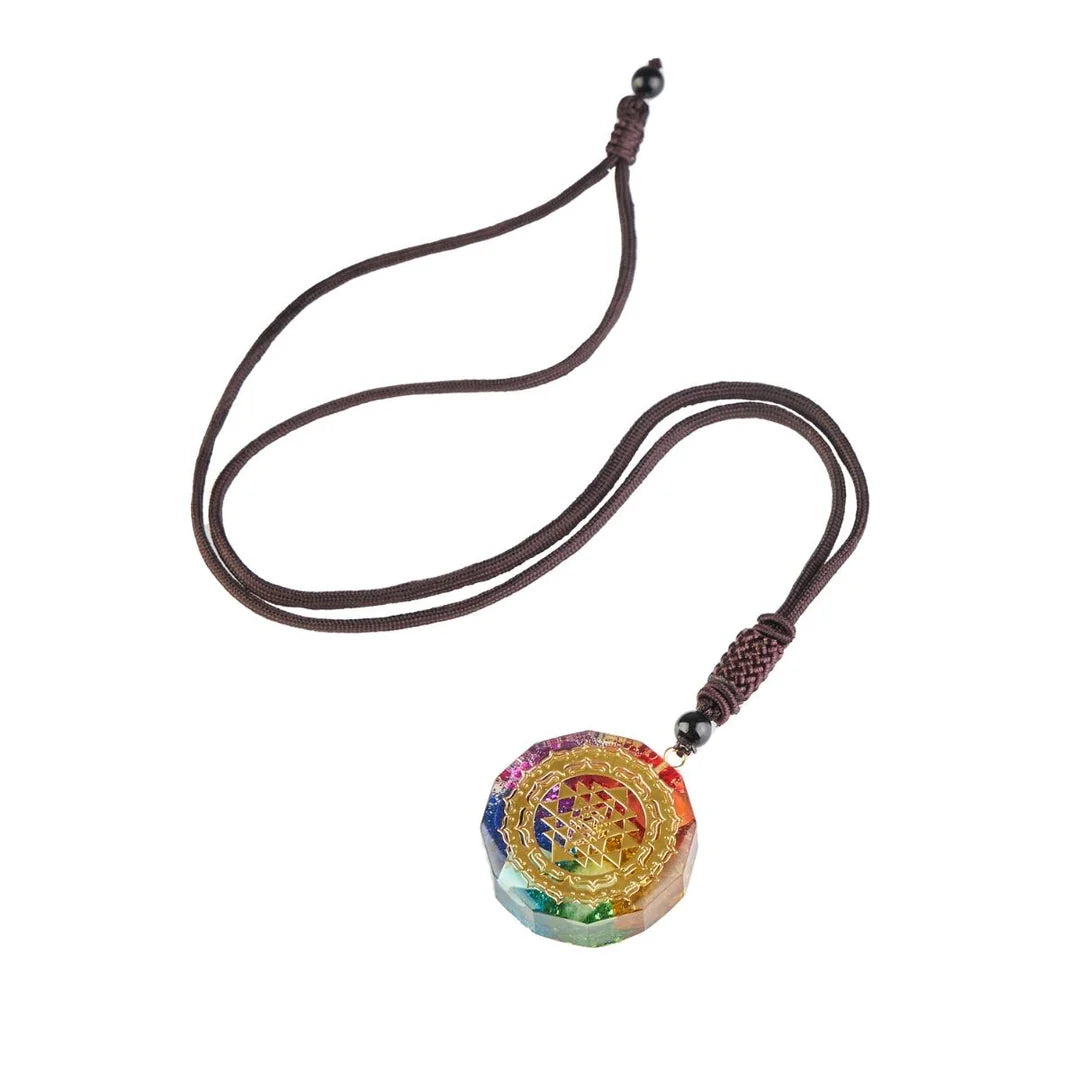 Chakra Balance Orgonite Pendant - Harmonize Energy and Shield from EMFs