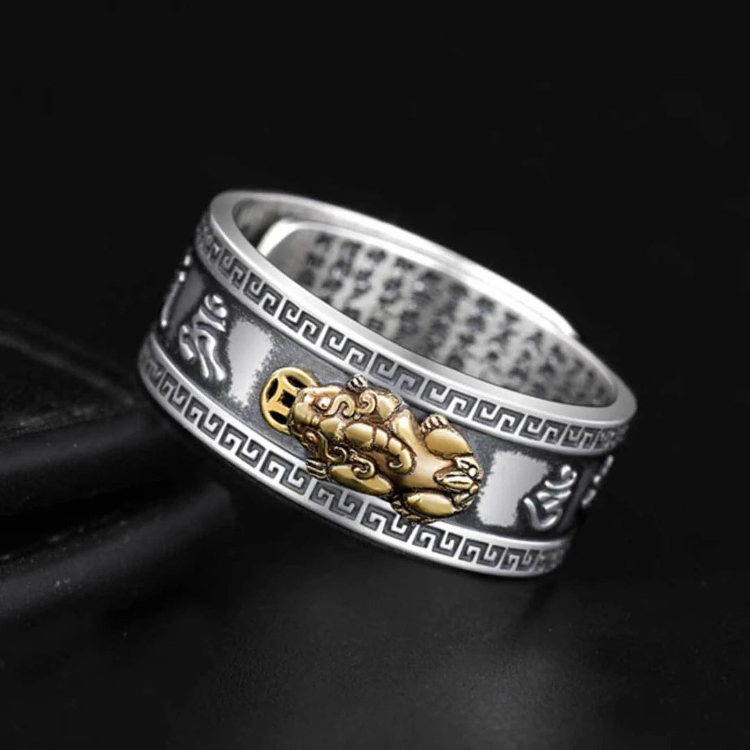 Feng Shui Pixiu Mantra Ring: Attract Wealth and Shield with Protection