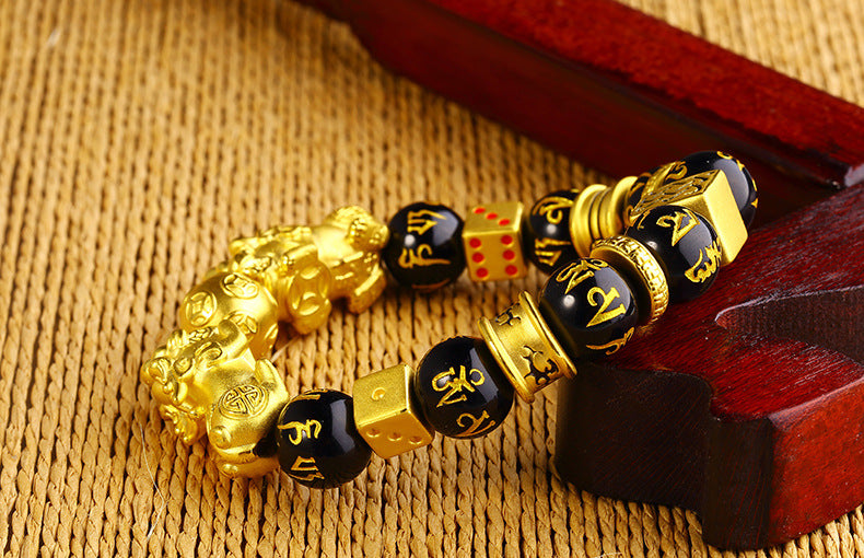 Double Pixiu Gold-Plated Bracelet - Ultimate Wealth and Shield of Protection