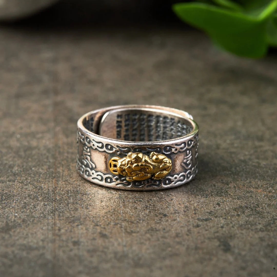 Feng Shui Pixiu Mantra Ring: Attract Wealth and Shield with Protection