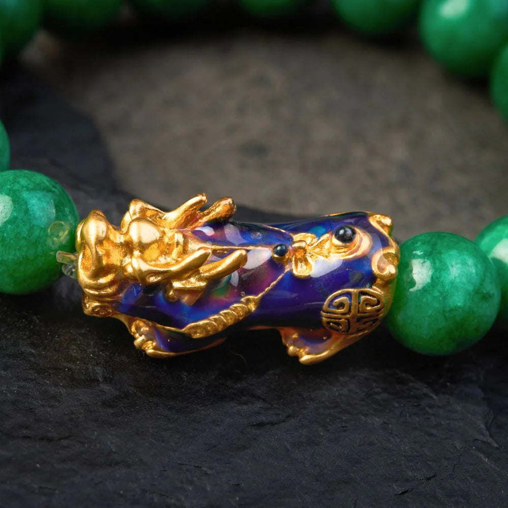 Pixiu Green Jade Bracelet: A Fusion of Wealth and Safeguard