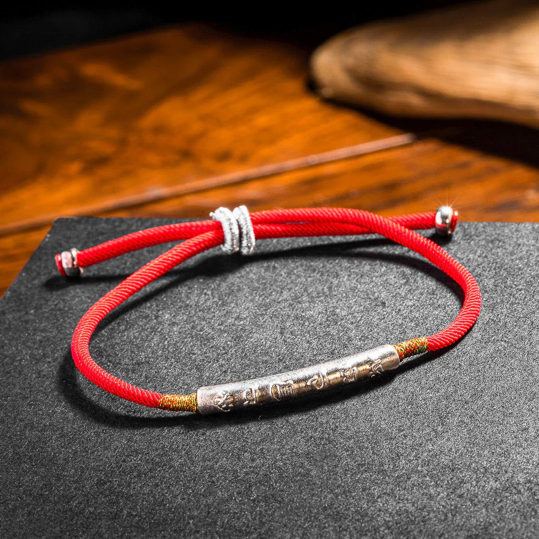 Buddhist Tibetan Red String Bracelet - Symbol of Luck and Protection