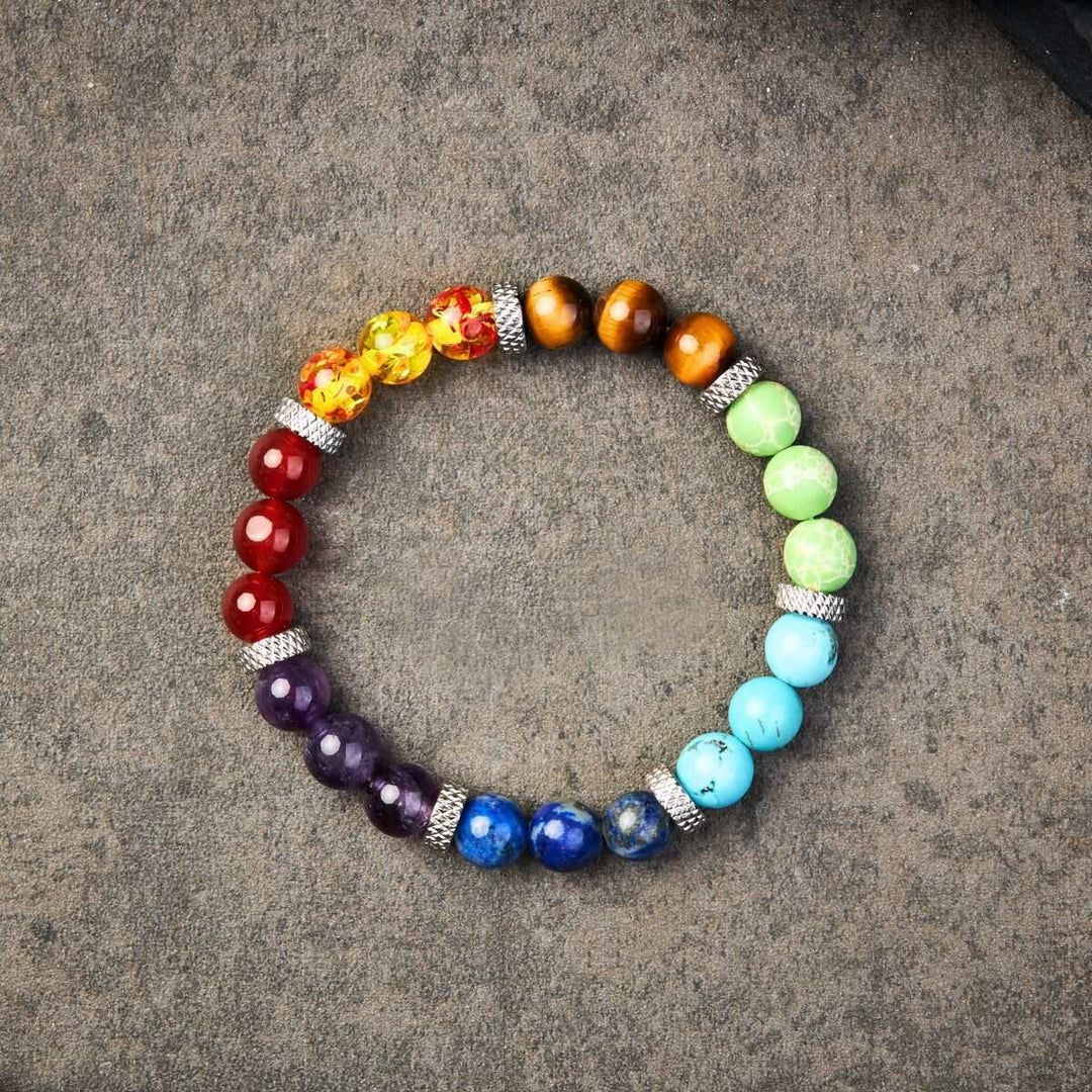 7 Chakra Stones Bracelet for Energy Balance