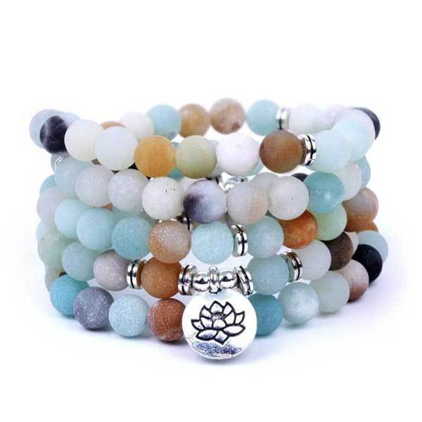 Amazonite 108-Bead Mala - Tibetan Inspired Prayer Beads for Meditation