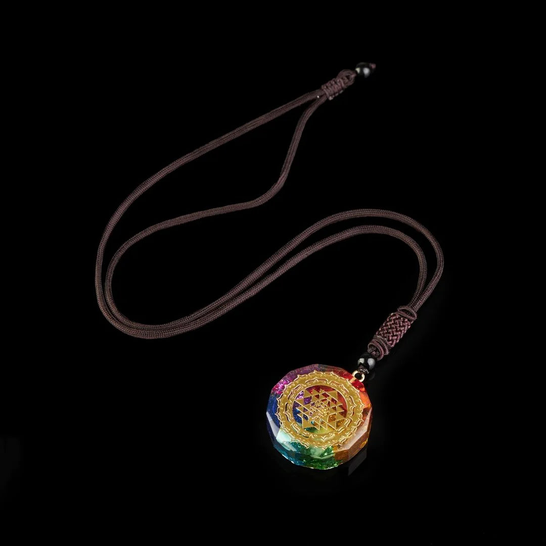 Chakra Balance Orgonite Pendant - Harmonize Energy and Shield from EMFs