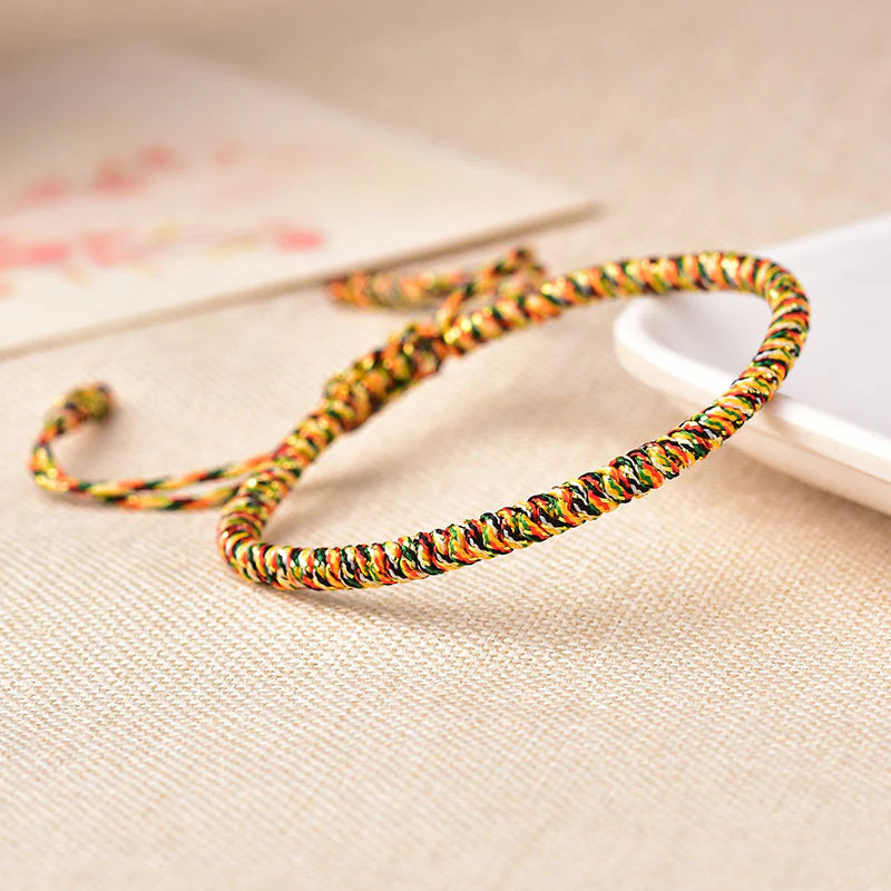 Tibetan Buddhist Knot Bracelet - Lucky Red Rope for Protection and Fortune