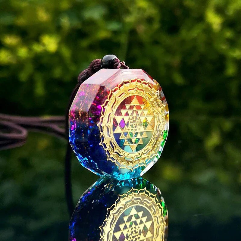 Chakra Balance Orgonite Pendant - Harmonize Energy and Shield from EMFs